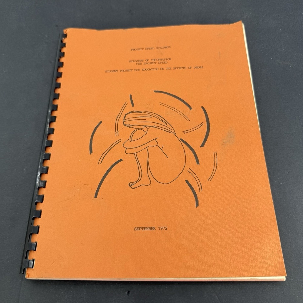 1972 Project SPEED Drug Education Syllabus University of Iowa Vintage Rare